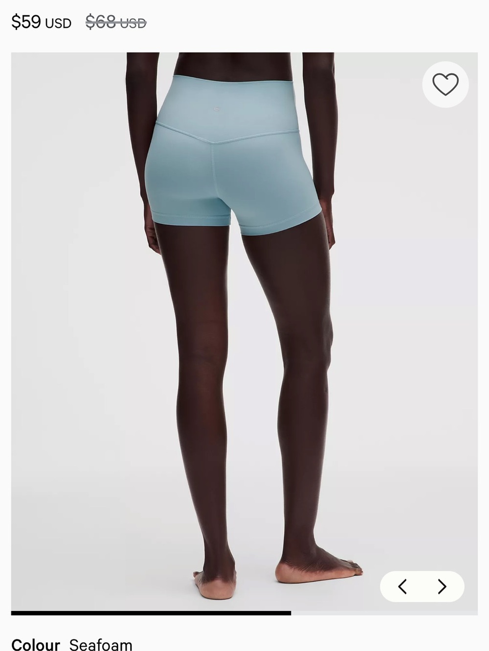 lululemon athletica Seafoam align no line Shorts - Picture 2 of 5
